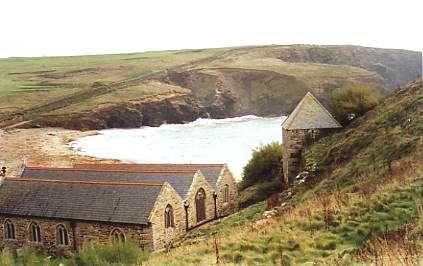15th century church of St Winwaloe - Church Cove
